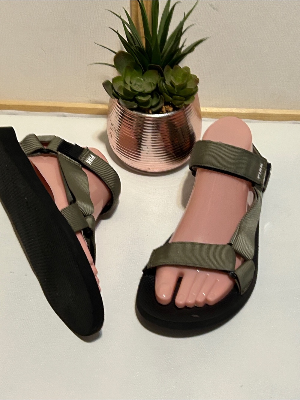 Women’s Olive Green Strap Sandals